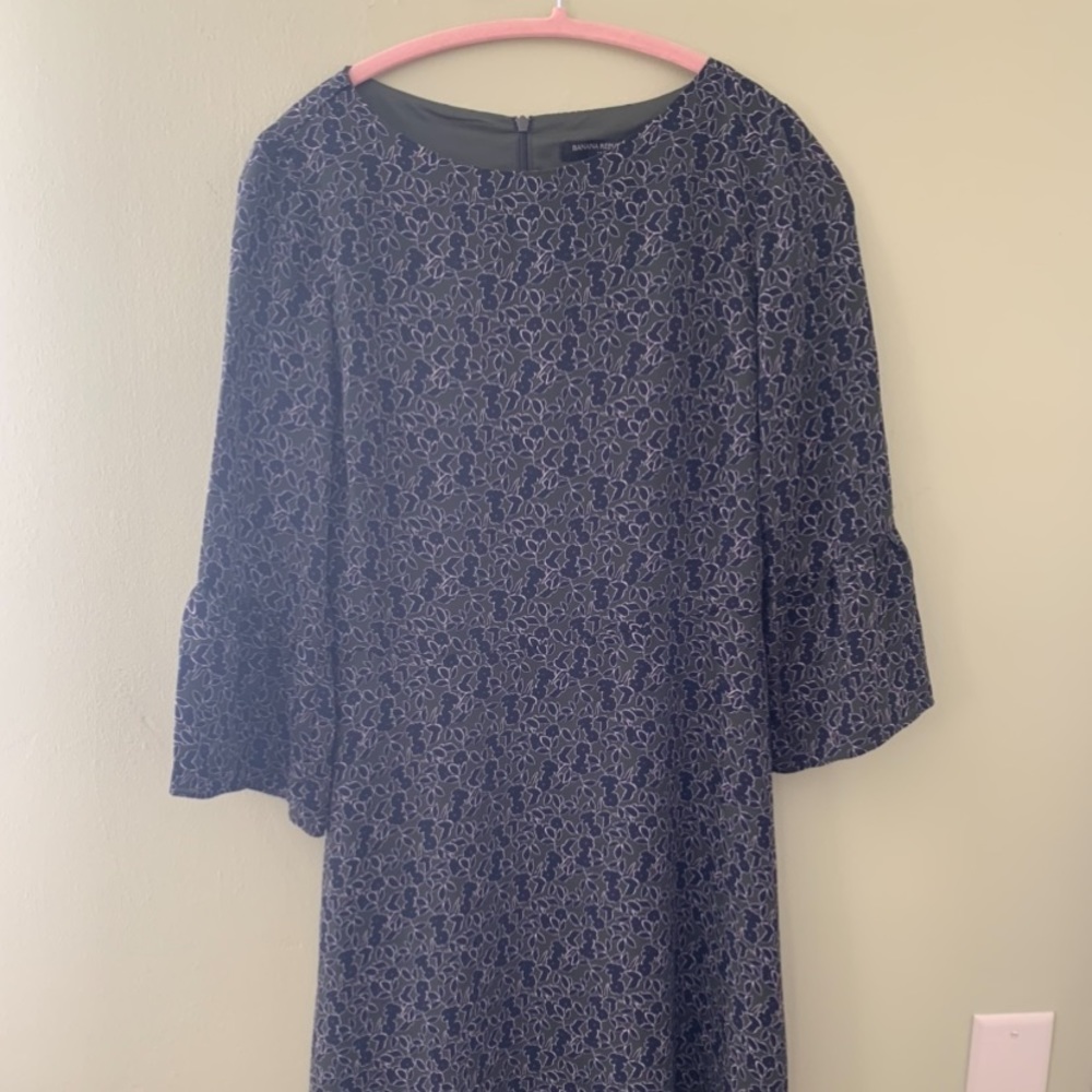 Olive Green Floral Dress